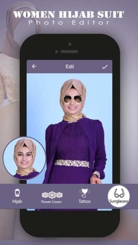Hijab Women Suit Photo Editor screenshot 1