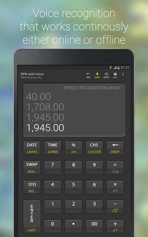 S3 RPN Calculator with Voice screenshot 7