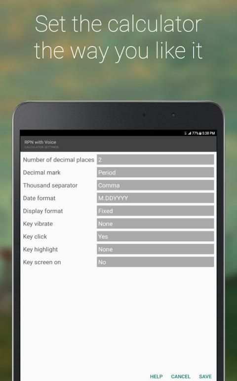 S3 RPN Calculator with Voice screenshot 12