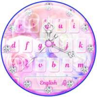 Pink Rose Clock Keyboard