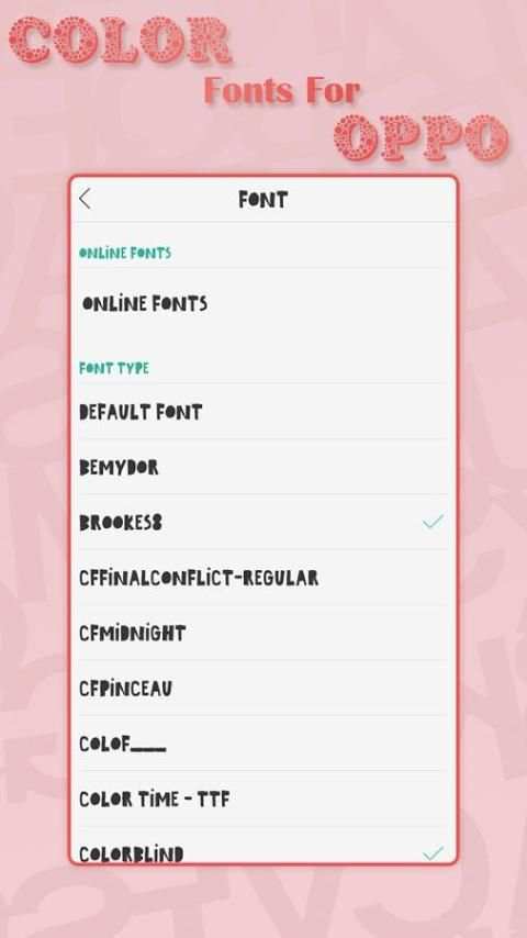 Color Font for OPPO - Color Fonts скриншот 3
