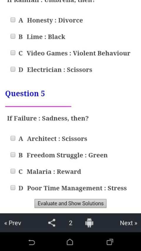 Analogies - 1(Aptitude Quiz) скриншот 8