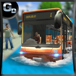 Water Surfer Passenger Bus Driving &amp; Floating Sim आइकन