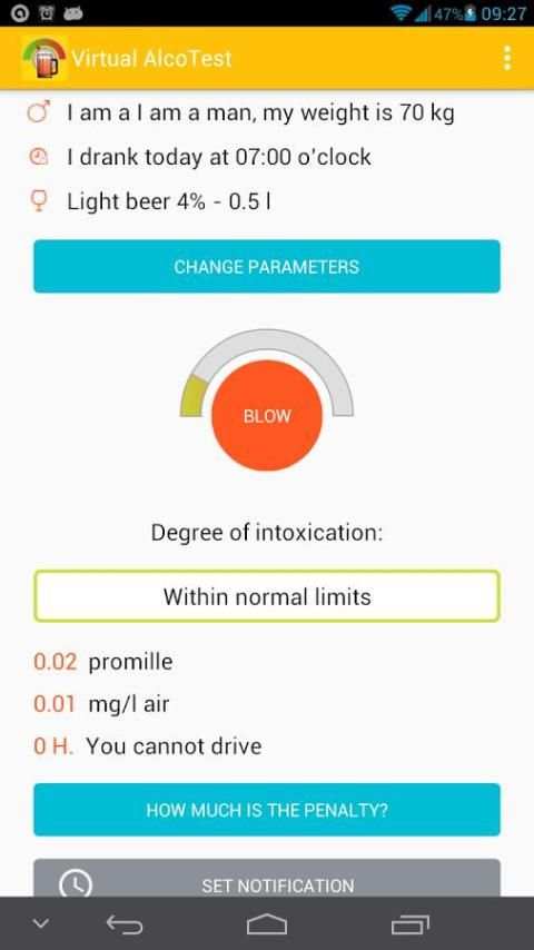 Virtual AlcoTest screenshot 6