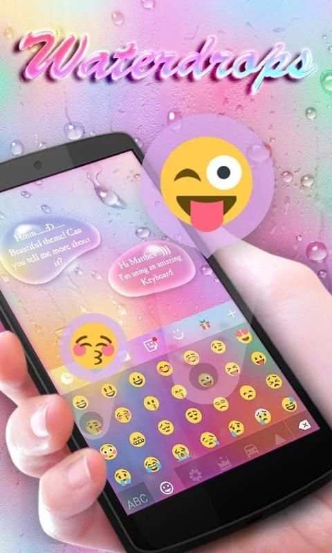 Waterdrops GO Keyboard Theme screenshot 4