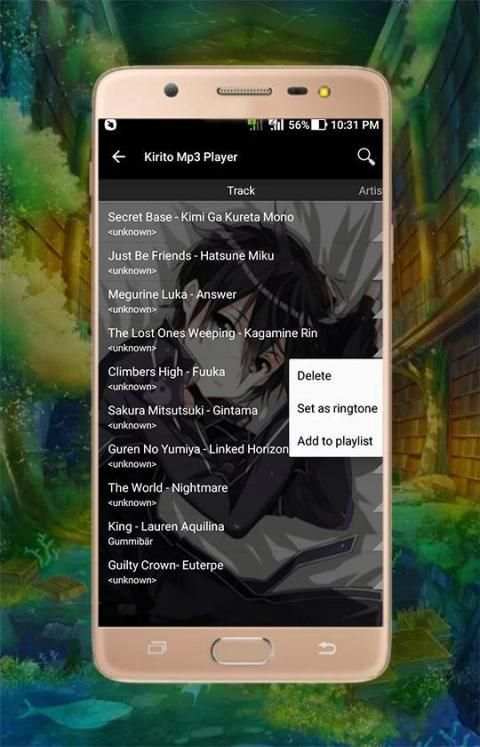 Kirito Mp3 Player скриншот 2