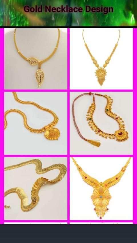 Gold Necklace Design screenshot 4