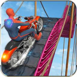 Incredible Superhero Stunt Bike Racing Games 2018