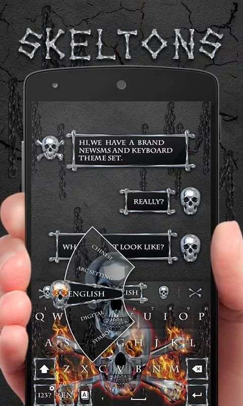 Skeltons GO Keyboard Animated Theme screenshot 5