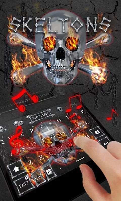 Skeltons GO Keyboard Animated Theme screenshot 3