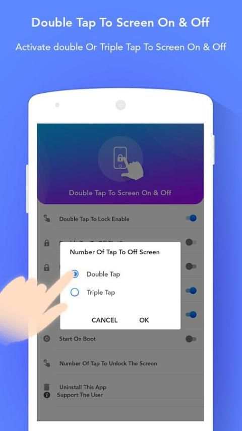Double Tap Screen On and Off 2 تصوير الشاشة