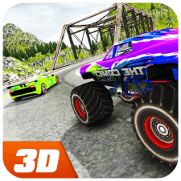 Monster Trucks &amp; Real Drift Cars Highway Racing 3D иконка