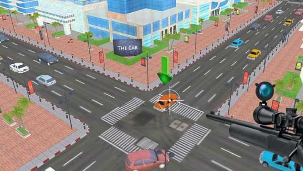 Sniper Shoot Traffic Hunter screenshot 2