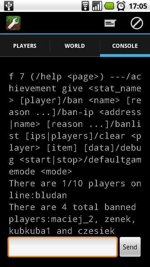 MConsole, Minecraft RCON Admin скриншот 1