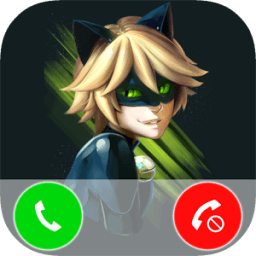 Fake Call Miraculous Black Cat icon