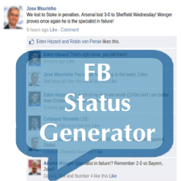 Fake status generator for Facebook icon