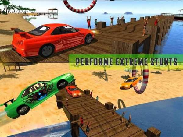 Water Surfing Car Racing Stunt screenshot 8