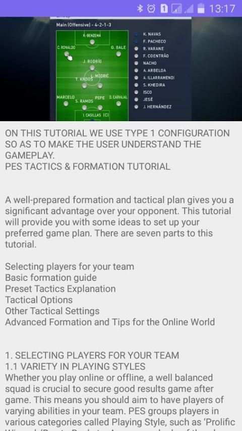 PES 18 Guide screenshot 2