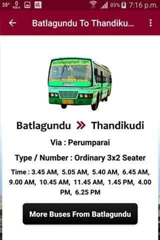 Batlagundu Bus Info स्क्रीनशॉट 3