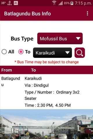 Batlagundu Bus Info स्क्रीनशॉट 4