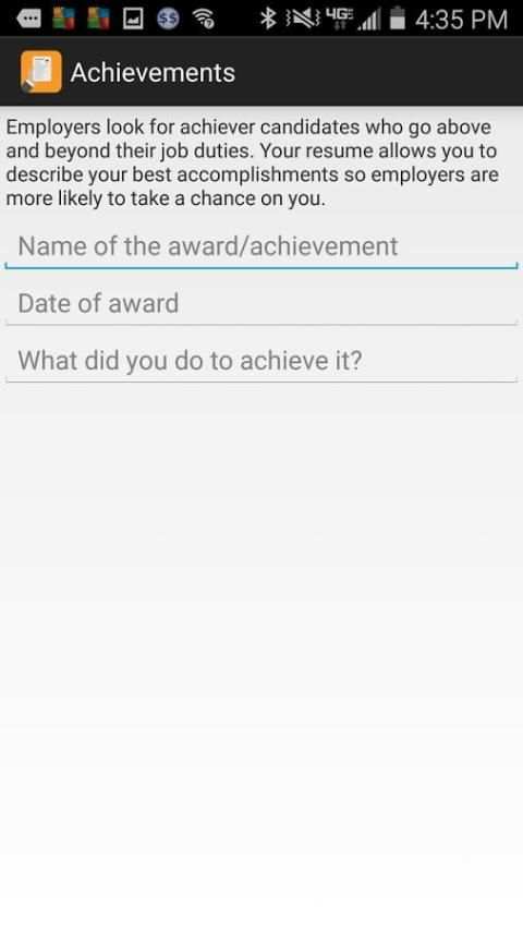 Resume Builder app screenshot 1