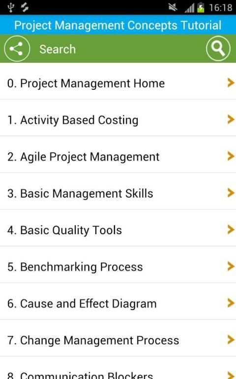 Free Project Management Concepts Tutorial 4 تصوير الشاشة