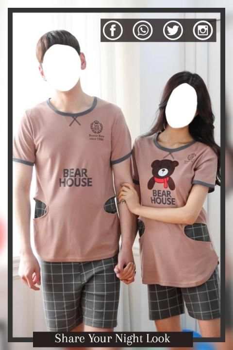 Couple Nightwear Photo Suit 1 تصوير الشاشة