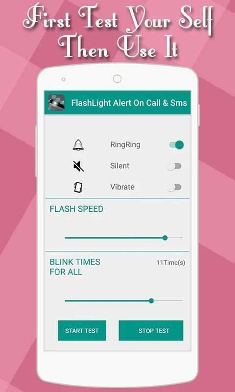 Flashlight Alert on Call / SMS 1 تصوير الشاشة