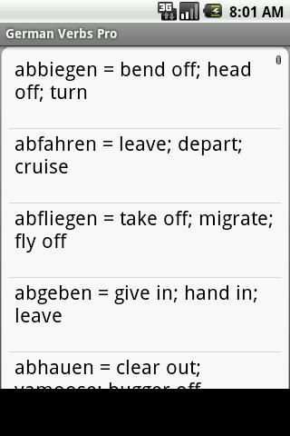 German Verbs Pro скриншот 3