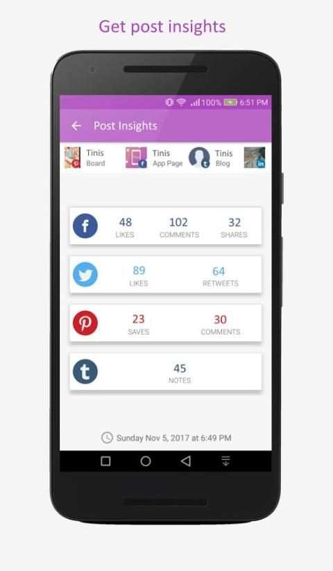 Tinis - Social Media in one place screenshot 3