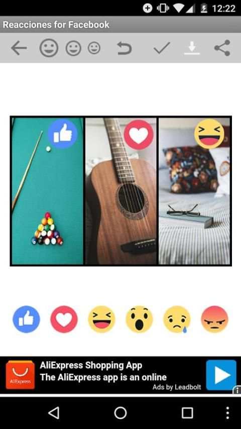 Reacciones for Facebook screenshot 2