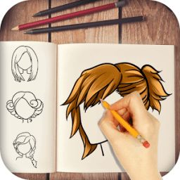 ikon Girl HairStyle Drawing