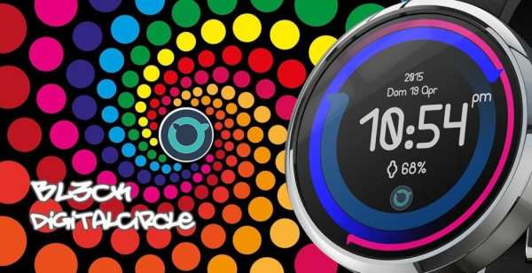 Digital Circle Watch Face screenshot 4