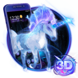 ikon Tema 3D Dreamy Unicorn Galaxy