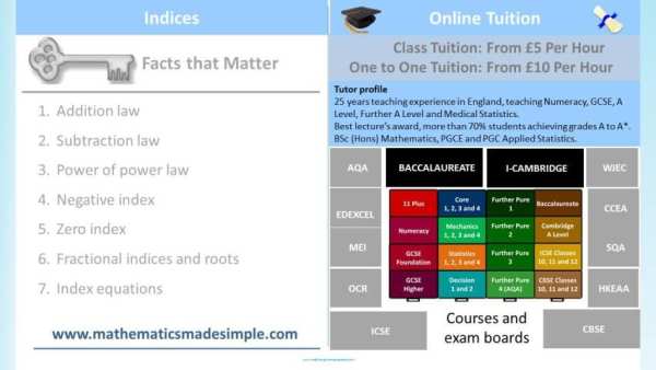 Mathematics C1 Algebra Indices 2 تصوير الشاشة