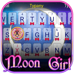 ikon Moon Girl Theme&amp;Emoji Keyboard