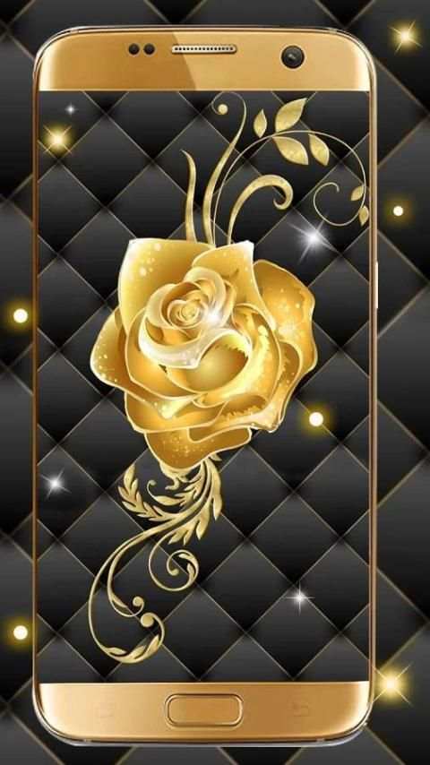 Gold Rose Live Wallpaper 1 تصوير الشاشة