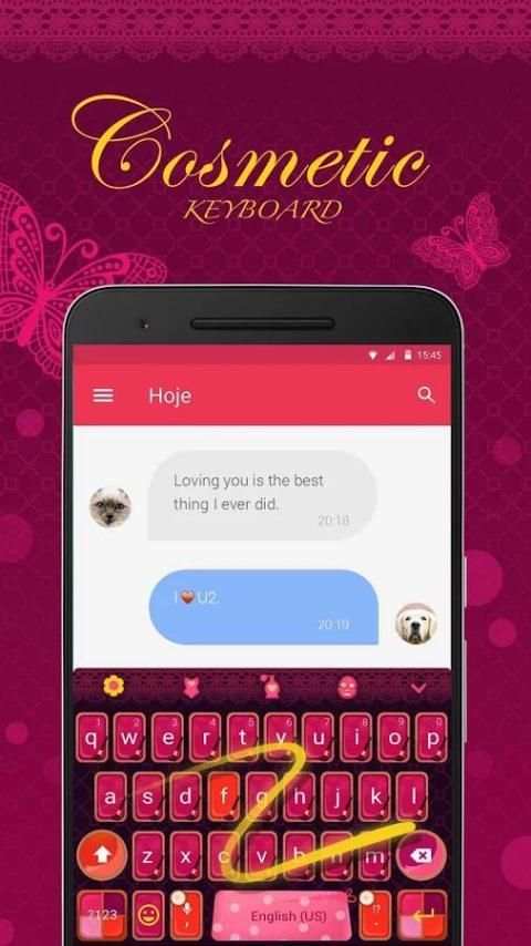 Cosmetic Girl Keyboard Theme screenshot 1