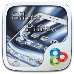 Silver Pure Go Launcher Theme आइकन