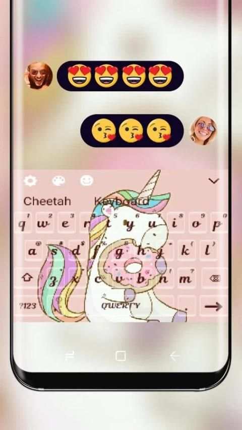 Foodie Unicorn Keyboard Theme screenshot 3