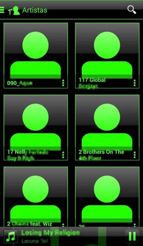 SKIN PLAYERPRO V4 GLASS GREEN 2 تصوير الشاشة