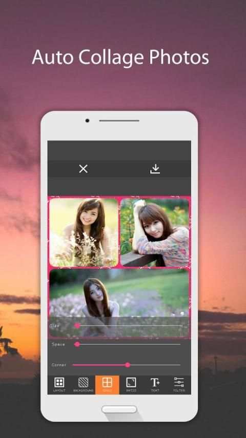 Auto Collage Photo & Grid Maker 4 تصوير الشاشة