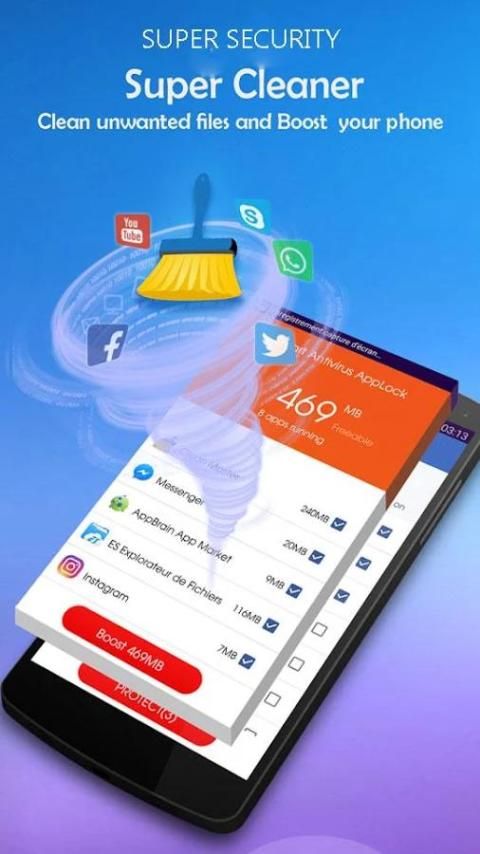 Super security Antivirus,Cleaner, Booster скриншот 4