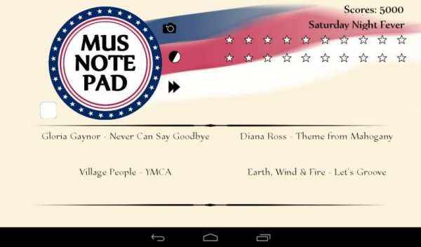 Musical Notepad: America 1 تصوير الشاشة