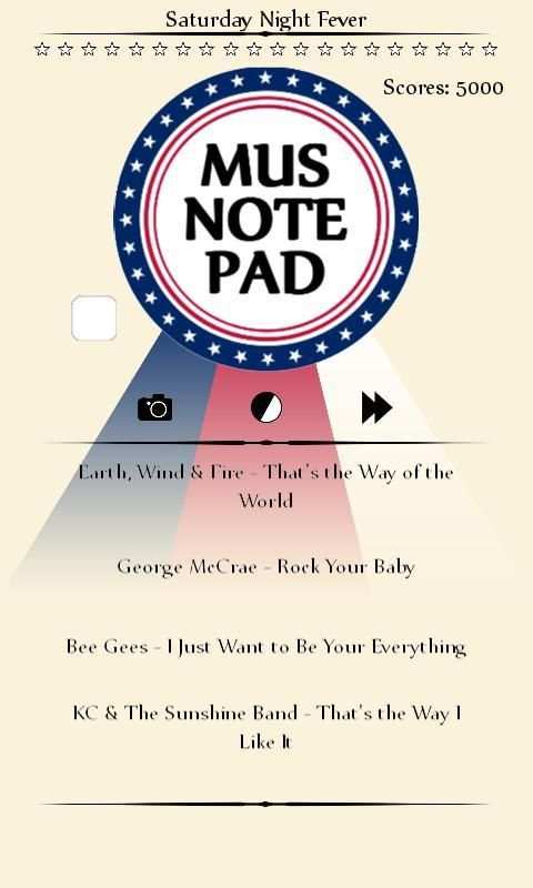 Musical Notepad: America 3 تصوير الشاشة