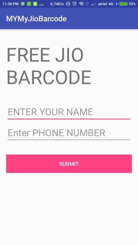 MY MY JIO BARCODE screenshot 1