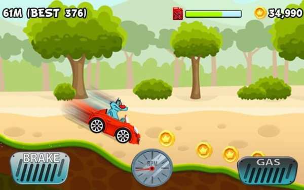 Oggy Hill Car Racing स्क्रीनशॉट 2