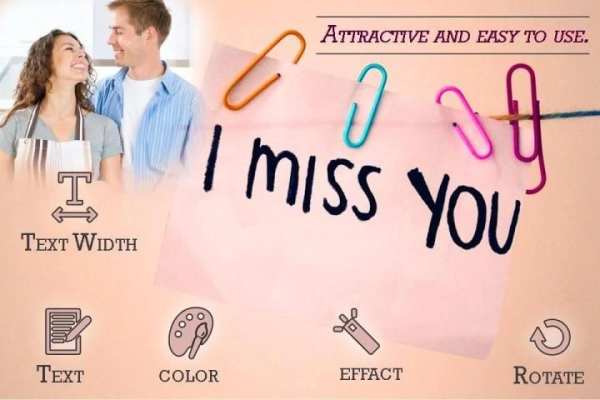 Miss You Photo Frame स्क्रीनशॉट 3