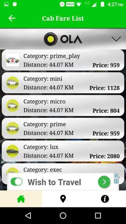 Cab Fare Comparision स्क्रीनशॉट 7