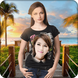 Girl T-Shirt Photo Frame أيقونة